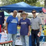 Everett Wess, Steve Candler and Phillip Ensler at The Chilton County Democratic Party Booth at Peach Jam Jubilee, 2026